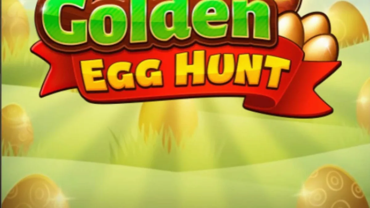 Tampilan visual slot Golden Egg Hunt dengan tema musim semi dan telur emas