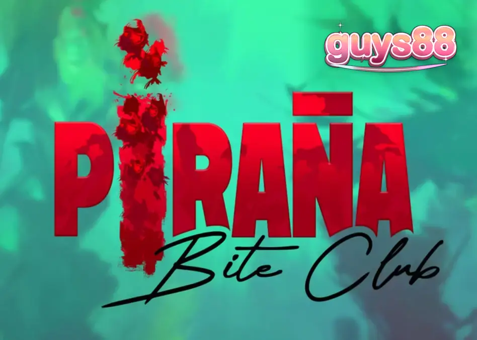 Piranha Bite Club slot game interface showing retro pin-up art and underwater theme